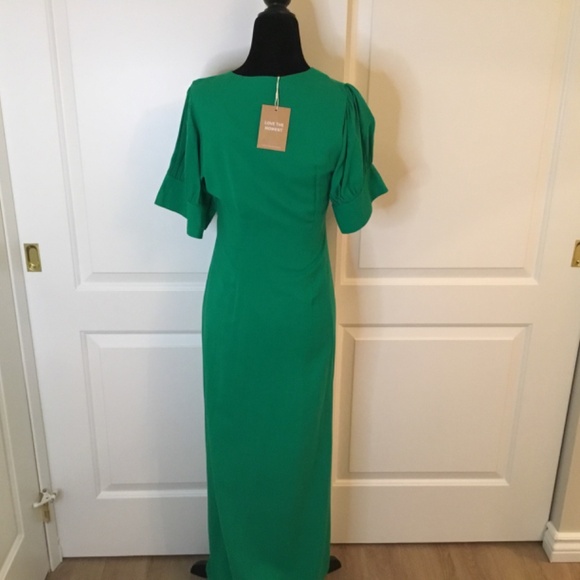 NWT Shy Velvet Green Maxi Dress Size Small - Picture 4 of 6
